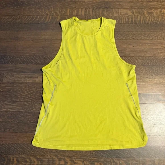 Lululemon Fast and Free Tank Lemon Vibe Mens Medium EUC - Picture 4 of 9
